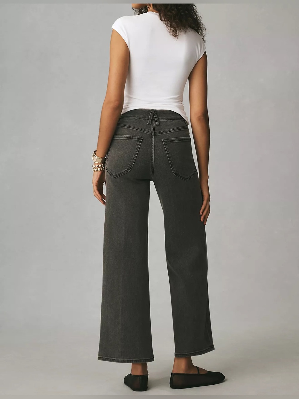 Good American Good Waist Palazzo Crop Jeans - Picture 3 of 9